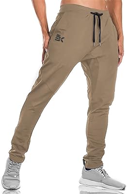 Pantalon de sport de course pour hommes, design décontracté avec poches zippées