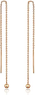 Boucles d'oreilles boule en or 18 carats pour femmes véritable boucles
