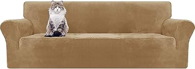 D&d housse de canapé extensible en velours pour canapé taille 1/2/3/4, housse