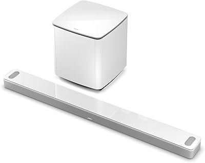 Haut-parleur intelligent bose 900 blanc avec module de basses bose 700, blanc arctique