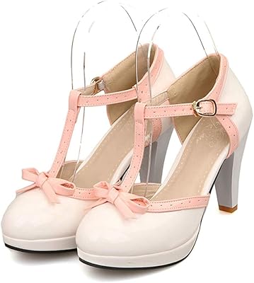 Chaussures en cuir à talons hauts en forme de t pour femmes, chaussures