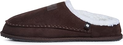 Pantoufles sabots en micro daim pour hommes semelle en caoutchouc chaude pour chambre