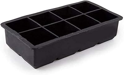Moule à glaçons carré 8 grands glaçons géants en silicone - noir