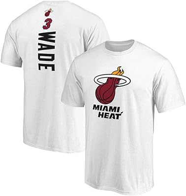 Homme nba miami heat #3 dwyane wade uniforme de basket-ball t-shirt à manches