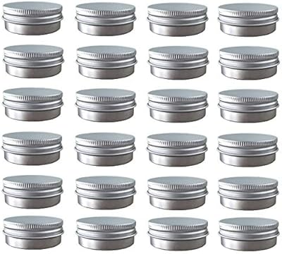 Pots en aluminium contenants d'échantillons cosmétiques vides en métal bouchon à vis