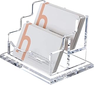 Porte-cartes de visite en acrylique pour bureau, présentoir pour cartes de visite, porte-cartes