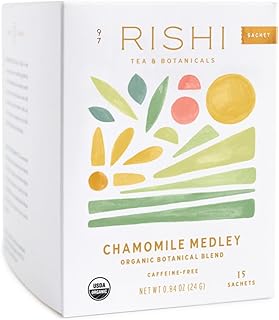 Thé rishi - mélange de camomille à base de plantes biologiques sans caféine