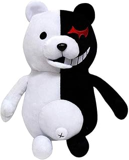 Poupée en peluche ours noir et blanc aprilax, taille 36 cm, pour anniversaire