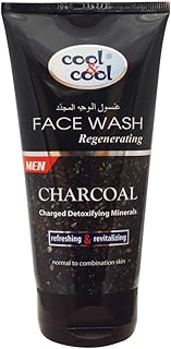 Nettoyant visage rajeunissant cool & cool pour hommes | charbon actif, nettoie