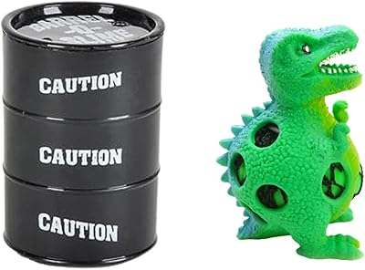 Ensemble de jouets slime mini roller (noir) et dinosaure squeezy pour enfants (lot
