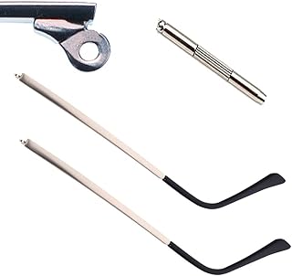 1 paire de bras de lunettes de rechange en métal noir pour lunettes