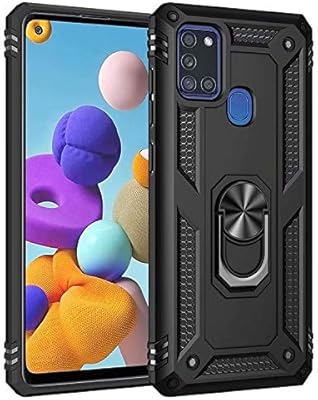 Coque de protection hybride robuste de qualité militaire sosus avec anneau pivotant en métal intégré et béquille pour samsung galaxy a21s, noir – Photo produit Dakar Sénégal – Livraison rapide Coque de protection hybride robuste de qualité militaire sosus avec anneau pivotant en métal intégré et béquille pour samsung galaxy a21s, noir. Diaytar : Parce que bien acheter, c'est économiser