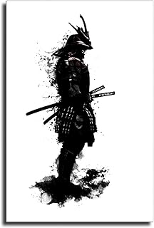 Xuuuj affiche d'anime de samouraï blindé japonais, peinture décorative sur toile, autocollant d'art