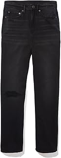 Jean boyfriend pour femme des années 90, jean déchiré taille haute u-3437-3649-080