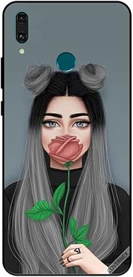Coque de protection pour huawei y9 2019 avec un joli motif fille cachant
