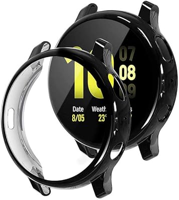 Coque margoun pour samsung galaxy watch active 2 44 mm couverture complète revêtement