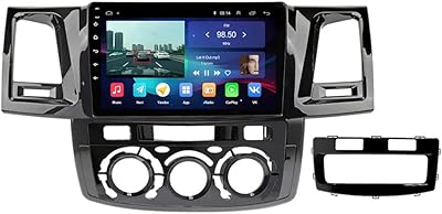 Autoradio android 12 pour toyota fortuner hilux revo vigo 2007-2015 lecteur vidéo multimédia