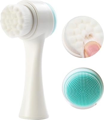 Brosse visage jamb pour nettoyer et exfolier de nettoyage double face avec poils