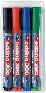 Stylo marqueur à pointe pointue eding 360, paquet de 4 - couleurs assorties