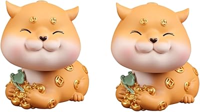 Toyvian 2 pièces ornements léopard hochant la tête chien pour voiture chien bobblehead