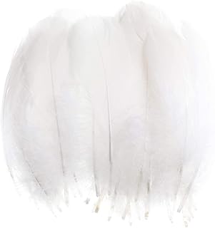 100 pièces plumes d'oie naturelles de mariage blanches artisanales douces et moelleuses
