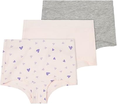 Sous-vêtements pour fille sleep it, couleur rose et motif cœurs, lot de 3