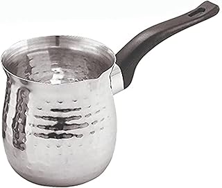 Cafetière et cafetière en acier inoxydable pour la cuisson du café et du mousseur à lait 450 ml, argent martelé in-140450ham. Diaytar : Le discount nouvelle génération au Sénégal