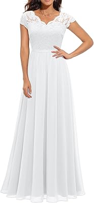Robe longue formelle en dentelle florale pour femmes pour soirée, robe d'invité