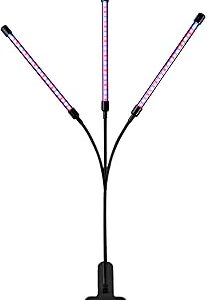 3 têtes poussent la lumière bras réglable 60 led plante poussent la lumière avec marche/arrêt automatique 3/6/12 heures synchronisation intelligente 10 niveaux de luminosité pour les plantes d'intérieur. Diaytar : Faites des achats intelligents en quelques clics