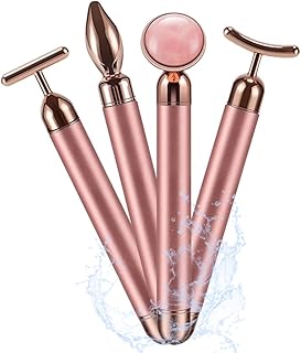 Rouleau facial 4 en 1 en or 24 carats, outil de soins