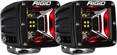 Rigid industries - montage en surface rétroéclairé rouge radiance scene, lot de 2