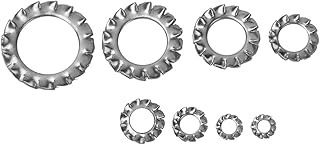 Ensemble assorti de 300 pièces de rondelles de blocage sans dégagement livrées avec boîte de rangement, ensemble de rondelles plates en acier inoxydable, réparation dentelée pour l'installation des composants. Diaytar : Des prix mini pour un service maxi