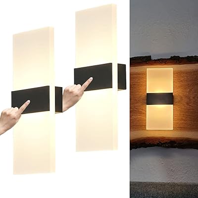 Applique murale led tactile rechargeable moderne avec batterie 2800mah applique magnétique en acrylique