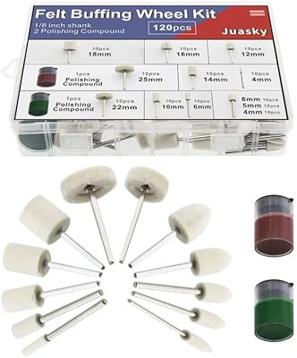 Kit de polissage en feutre de laine 120 pièces tampons de roue