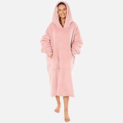 Couverture à capuche surdimensionnée extra longue siena avec poches et manches sweat-shirt géant