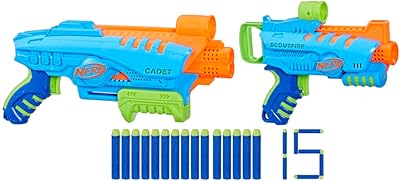Nerf elite jr ultimate starter set, 2 blasters en mousse faciles à jouer