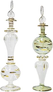 Pack de 2 essentiels en verre egyptien fabriqués à la main en egypte