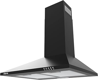 Hotte cheminée chiara 60 cm cab6201a, 600 mm pour cuisinière, lumières led