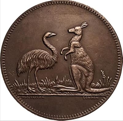 Pièce australienne d'un centime, pièce d'autruche en laiton