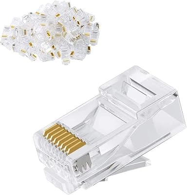 Fiches standard rj45 cat 6 lesexo, borne en cuivre nu plaquée or à