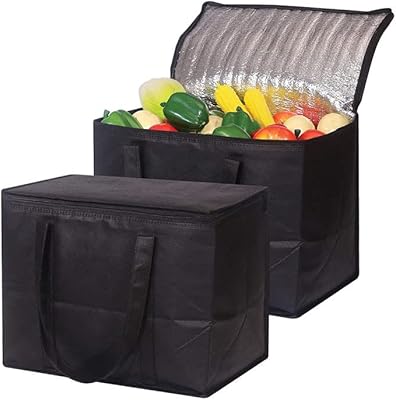 Sac d'épicerie isotherme réutilisable sac de transport de nourriture isotherme panneau inférieur pliable