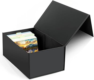 Porte-fiche 4x6, boîte de rangement pour fiches 4x6 pouces, convient à 1200 cartes