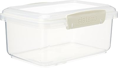 Récipient de conservation alimentaire sistema clip-it 61600, 1 litre - couleurs assorties