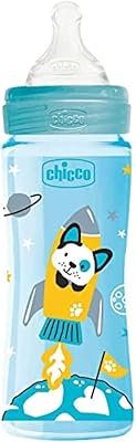 Biberon chicco en silicone d'une capacité de 330 ml pour un débit rapide