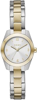 Montre dkny nolita pour femme à trois aiguilles en acier inoxydable bicolore, ny2922