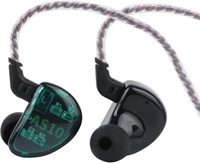 Écouteurs stéréo hi-fi kz as10 écouteurs haute résolution linsoul 5ba avec câble