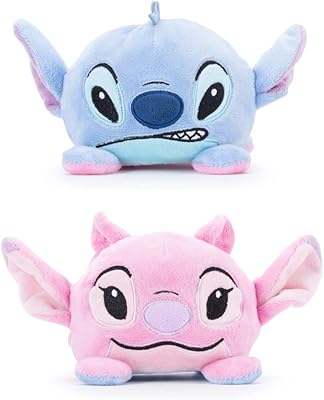 Peluche réversible disney stitch et angel pour enfants bleu rose