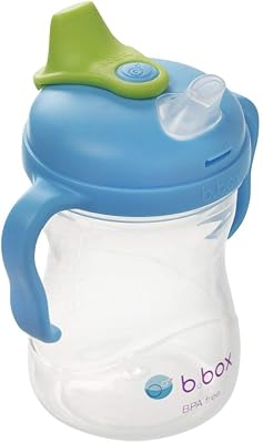 Tasse à bec bbox transitions avec couvercle et poignées pour enfants (framboise bleue)