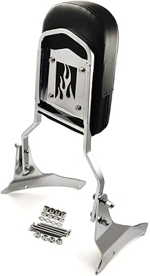 Mt135-f-cd chrome flame fire backrest sissy bar pour 2005-2012 suzuki