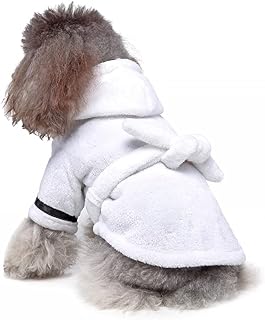 Dongcare peignoir pour animaux de compagnie, serviette de bain réglable pour chien